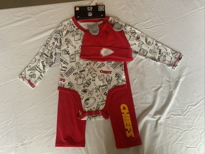 NFL KC Chiefs Ultra Game 3pc creeper, pants, & hat set Unisex SZ 12months NWT!