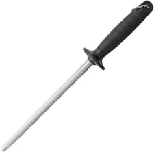 Lansky Sharpening Steel Fine Grit Butcher's Style Rod Non - Slip / Guard- LSS9S