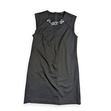 Ann Taylor NWT Black Embellished Sleeveless Shift Dress Medium M