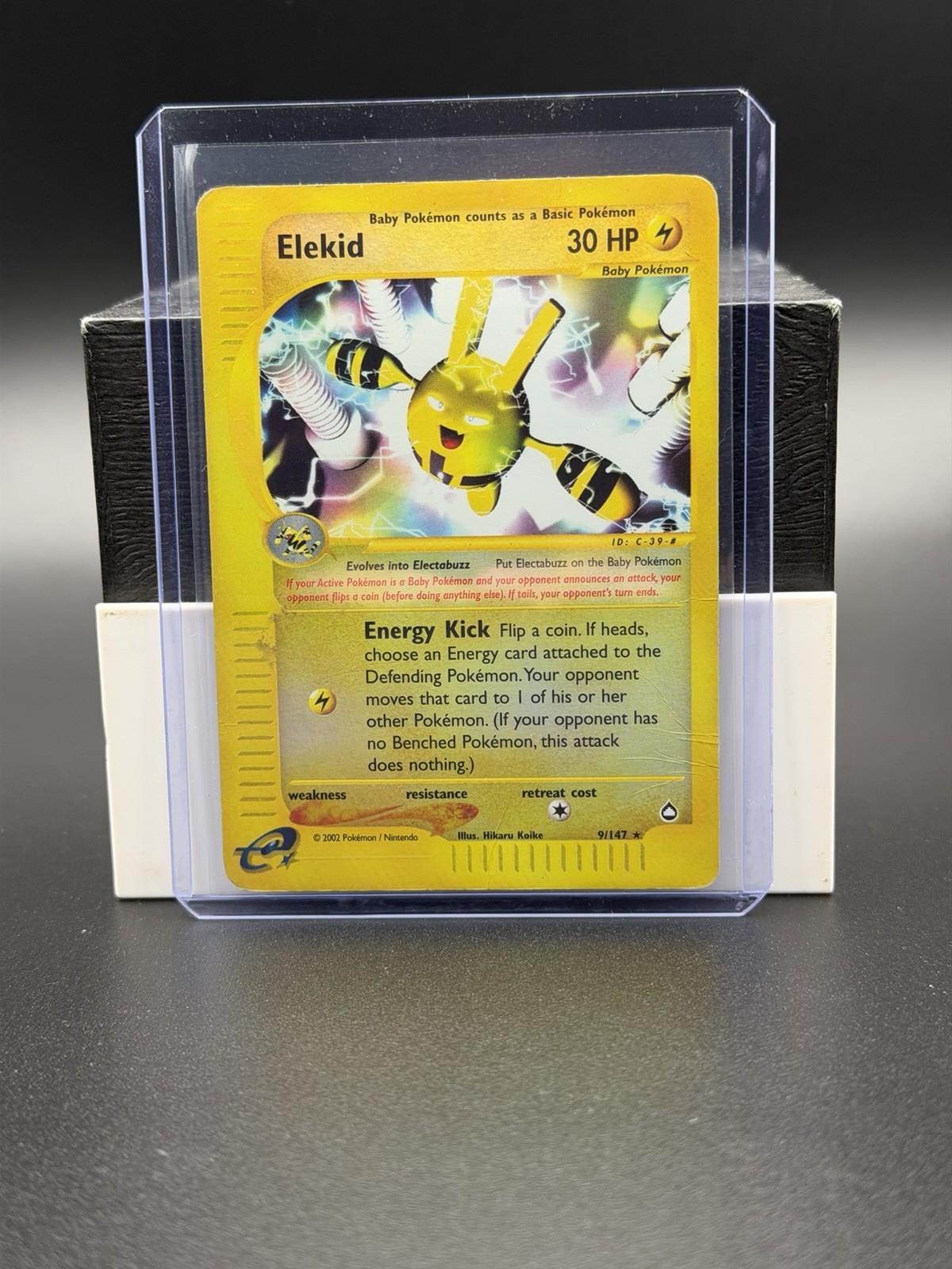 Elekid 009/147 Aquapolis Reverse Holo E-Reader Pokémon MP