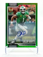 2026 Topps Flagship Jalen Hurts #167 True Green Auto /99 Eagles Color Match
