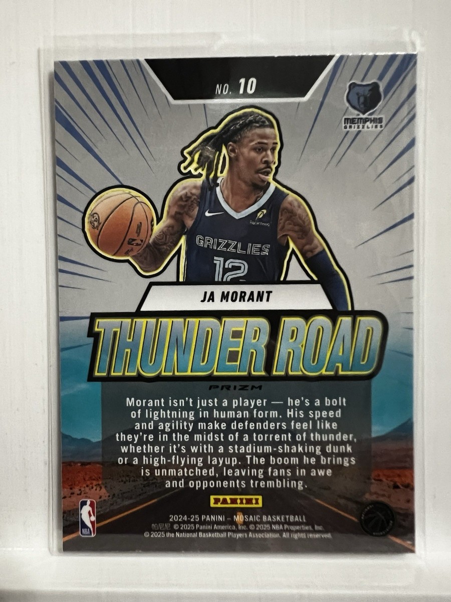 2024-25 Mosaic Ja Morant Mosaic Thunder Road #10 Memphis Grizzlies