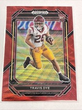 2023 Panini Prizm Draft Picks - Travis Dye #129 Ruby Wave Prizm (RC)
