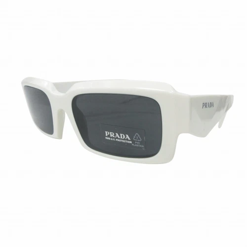 Lunettes de soleil Prada Symbol carré blanc SPR 27Z monture plastique 54 21