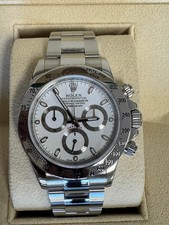 Rolex Daytona Cosmograph BLUE CHROMALIGHT LUME 'APH' WHITE Dial 40mm 116520