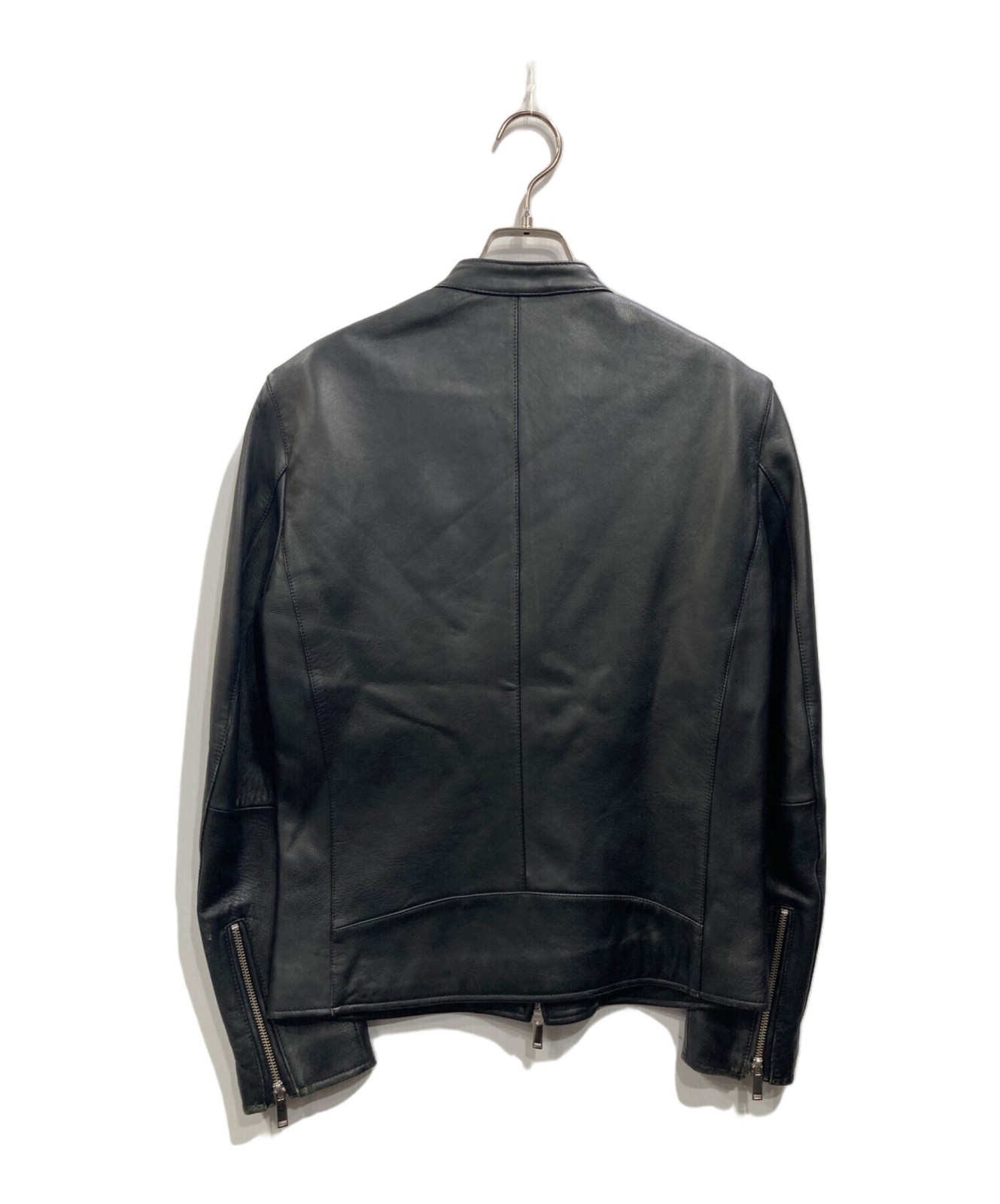 STUDIOUS Single Leather Riders Jacket Made in Japan Men's Size 2 Black - second product detail image