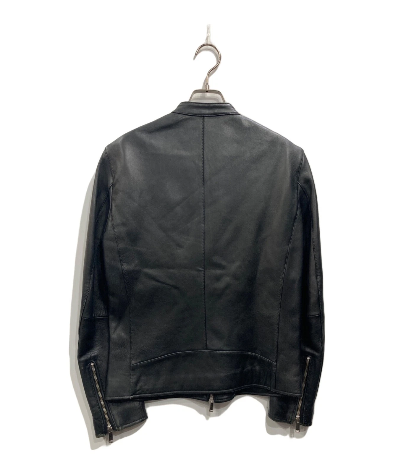 STUDIOUS Single Leather Riders Jacket Made in Japan Men's Size 2 Black image 2