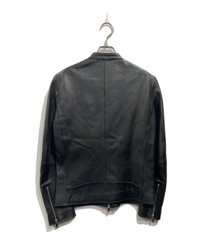 STUDIOUS Single Leather Riders Jacket Made in Japan Men's Size 2 Black image 2