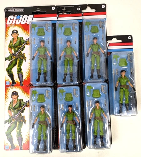 G.I. Joe Retro Collection Lady Jane Action Figure LOT of 7 ~ SEALED w/ BOX WEAR
