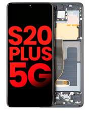OLED Assembly With Frame Compatible For Samsung Galaxy S20 Plus 5G Cosmic Black