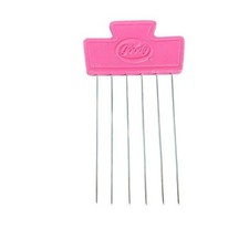 Vintage Goody Metal Hair Lift Pocket Pick Pink Textured Made in USA 3 6/8 GUC