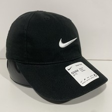 Nike Club Cap Hat Child 4-7 Adjustable Strapback Black Swoosh Logo