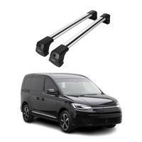 DachträGer GrundträGer FüR VW Caddy V 2020-2026 75Kg Aluminium Silber 2 Tlg