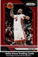 2018-19 Panini Prizm James Johnson #186 Miami Heat Prizms Ruby Wave NBA