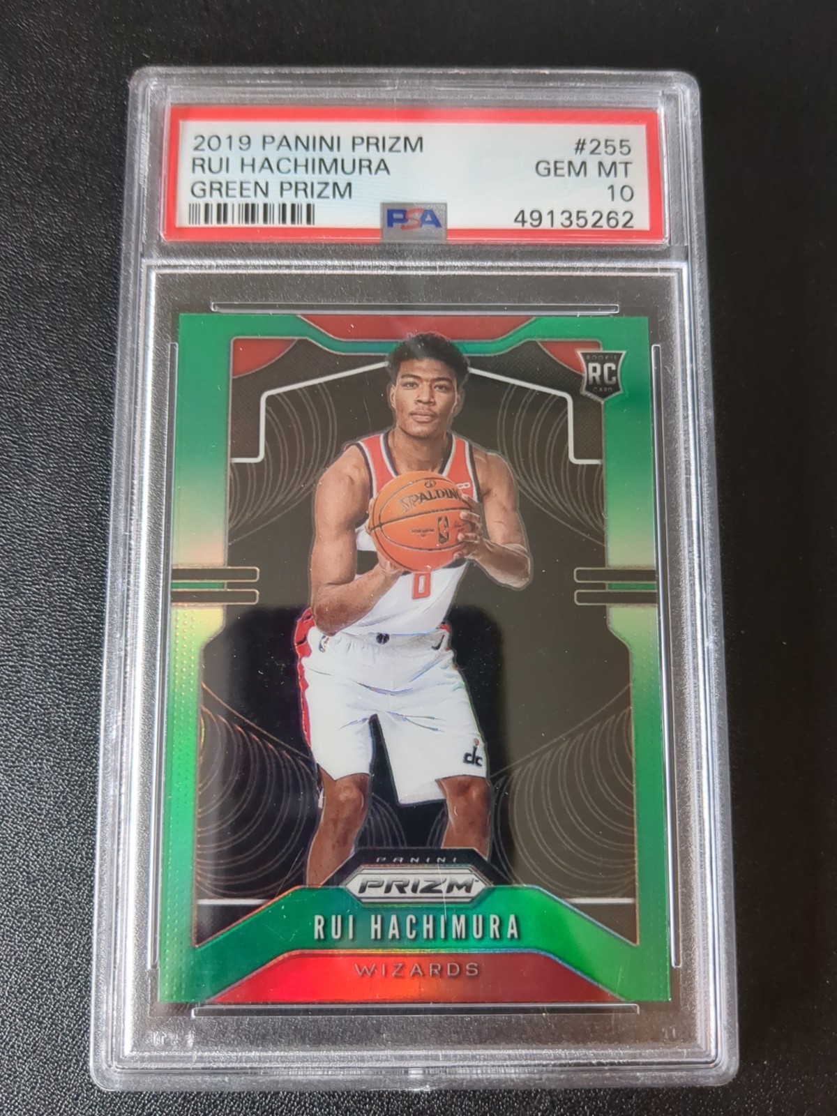 2019-20 Panini Prizm Green Rui Hachimura #255 PSA 10 GEM MT Rookie RC