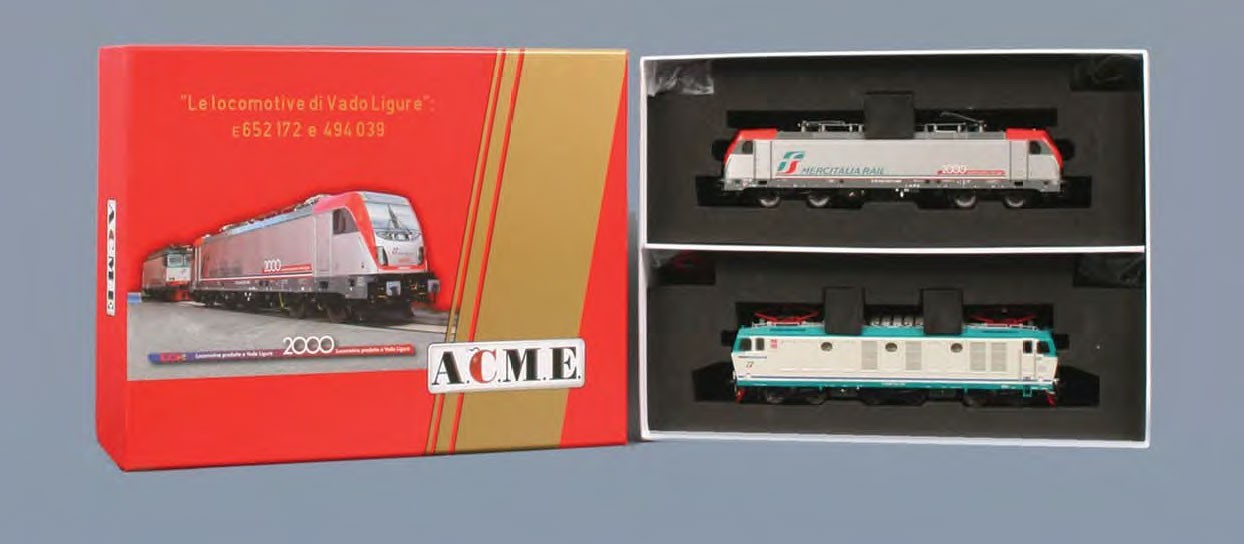 ACME H0 69569 ""Le Locomotive Di Vado Ligure"" E 652 172 (1000ma) 494 039 (2000ma)