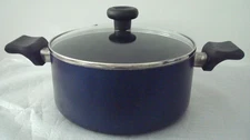 Blue T-Fal "Optimum Technology" 4.5 Qt Non-Stick Stock Pan w/ Vented Lid