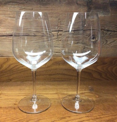 Set Of 2 RIEDEL Wine Glasse, Long Stemmed 9.75  