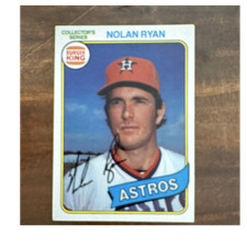 Topps 1980 Burger King Pitch, Hit & Run Nolan Ryan #9 Astros Autographed
