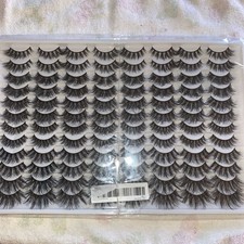 False Fake Eyelashes 48 Pairs Thick Black Long