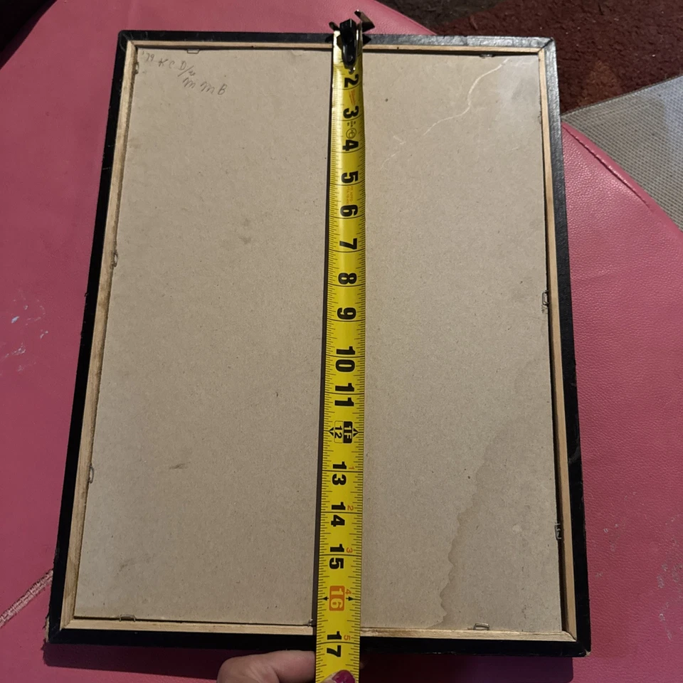 Vintage Frame Brass and Copper Engraved - Image 3 of 4