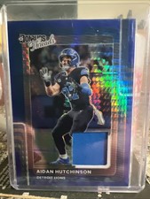 2025 Donruss Optic Threads Aidan Hutchinson Blue On Blue Detroit Lions Patch