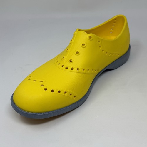 Biion Golfschuhe Damen 7 Herren 5 gelb Gummi Slipper Budapester ohne Spikes - Bild 7 von 15