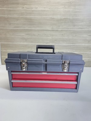 Stack-On Tool Box Chest With 2 Metal Steel Drawers 22  Nice Condition 