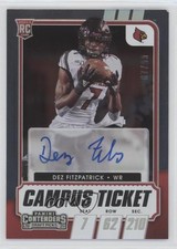 2021 Contenders Draft Picks College Campus Ticket 87/99 Dez Fitzpatrick Auto 0c2