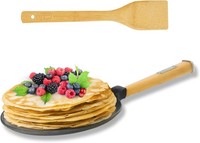 Pfannkuchen Bratpfanne Aus Gusseisen 24 Cm Brizoll Mit Holzgriff Abschraubbar