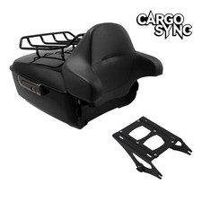 King Tour Pack Backrest Luggage Rack Top Rack Set Fit For Harley Touring '14-25