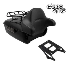 King Tour Pack Backrest Luggage Rack Top Rack Set Fit For Harley Touring '14-25