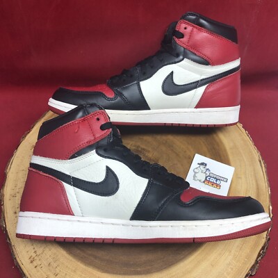 Nike Air Jordan 1 Retro High OG Bred Toe 2018 Size 10 555088-610