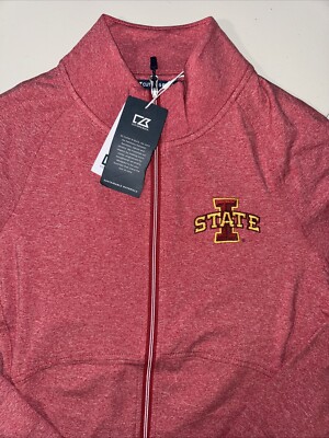 Cutter & Buck Stretch Full Zip Jacket Iowa State Cyclones Women s M Red