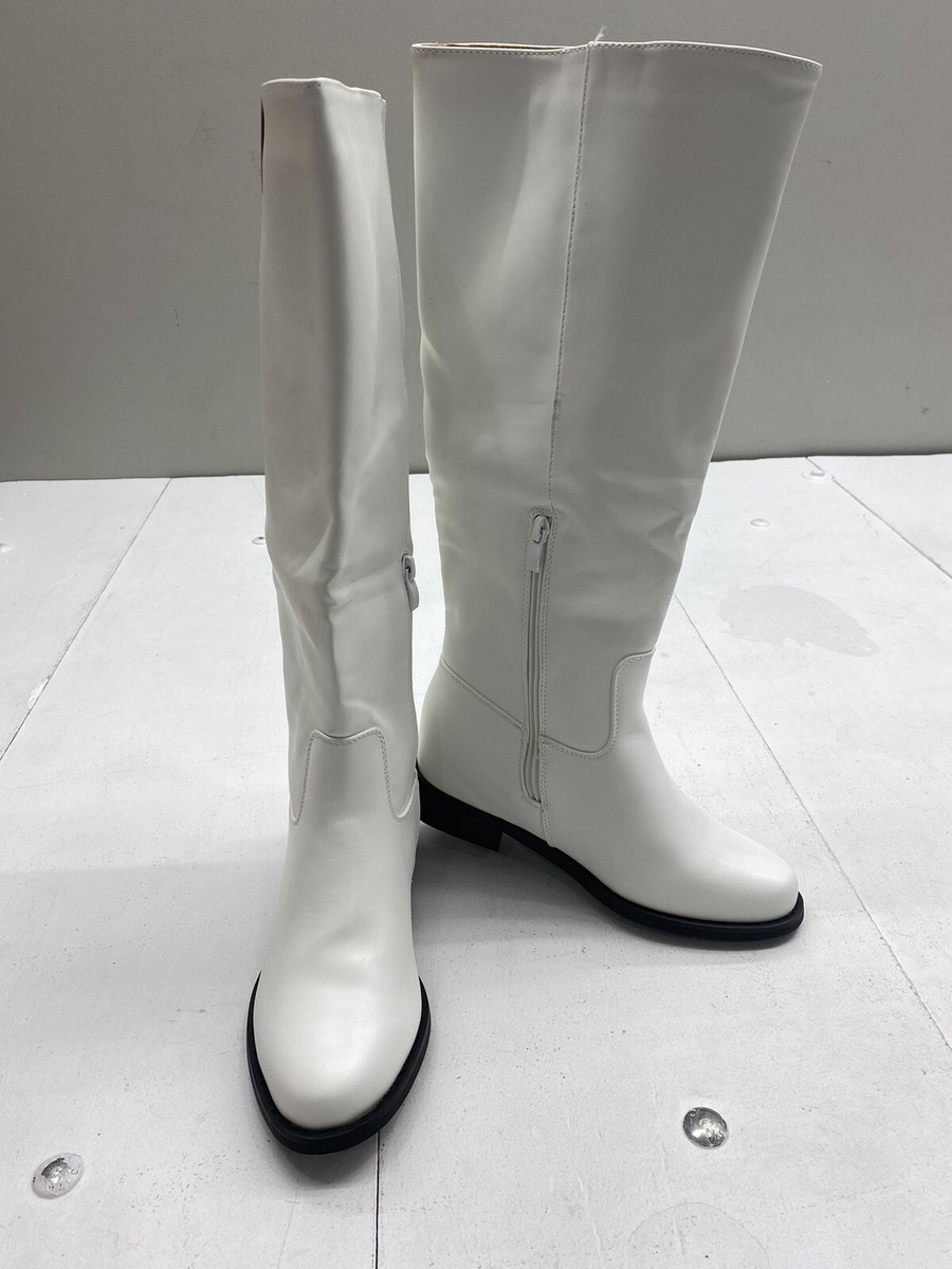 Tulipano Faux Leather White Knee High Boots Women's Size EU 39