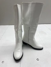 Tulipano Faux Leather White Knee High Boots Women’s Size 8.5 EU 39