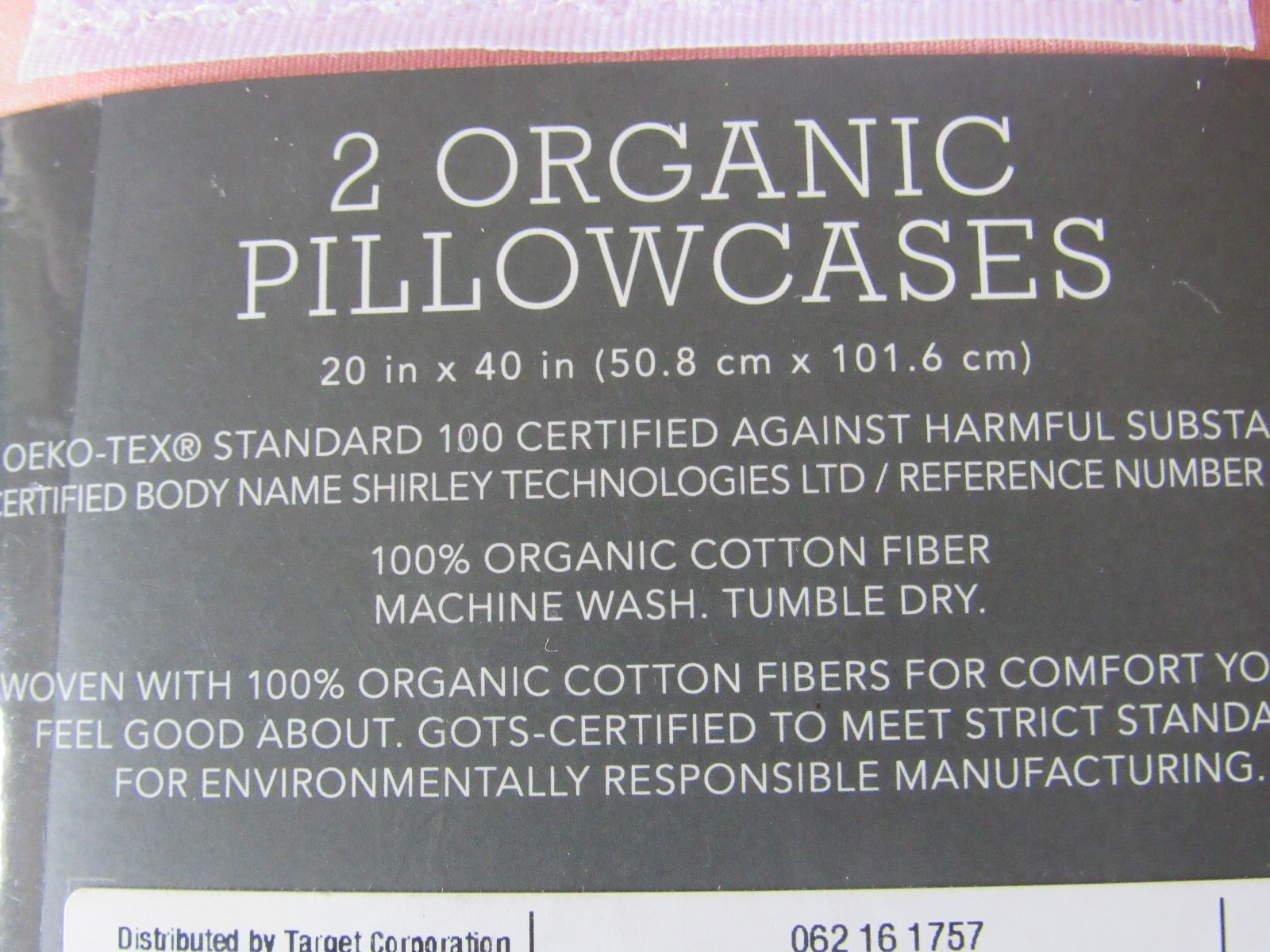 Threshold Organic King Pillowcases 300 TC organic cotton Peach new
