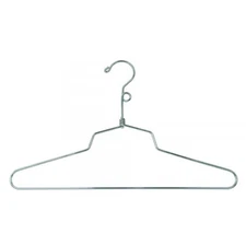 Lot of 100 Hangers Metal Dress Shirt Salesman Space Saving Security Loop 18"