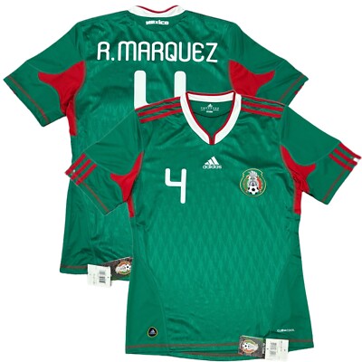 2010 Mexico Home Jersey #4 Rafael MARQUEZ Small adidas World Cup