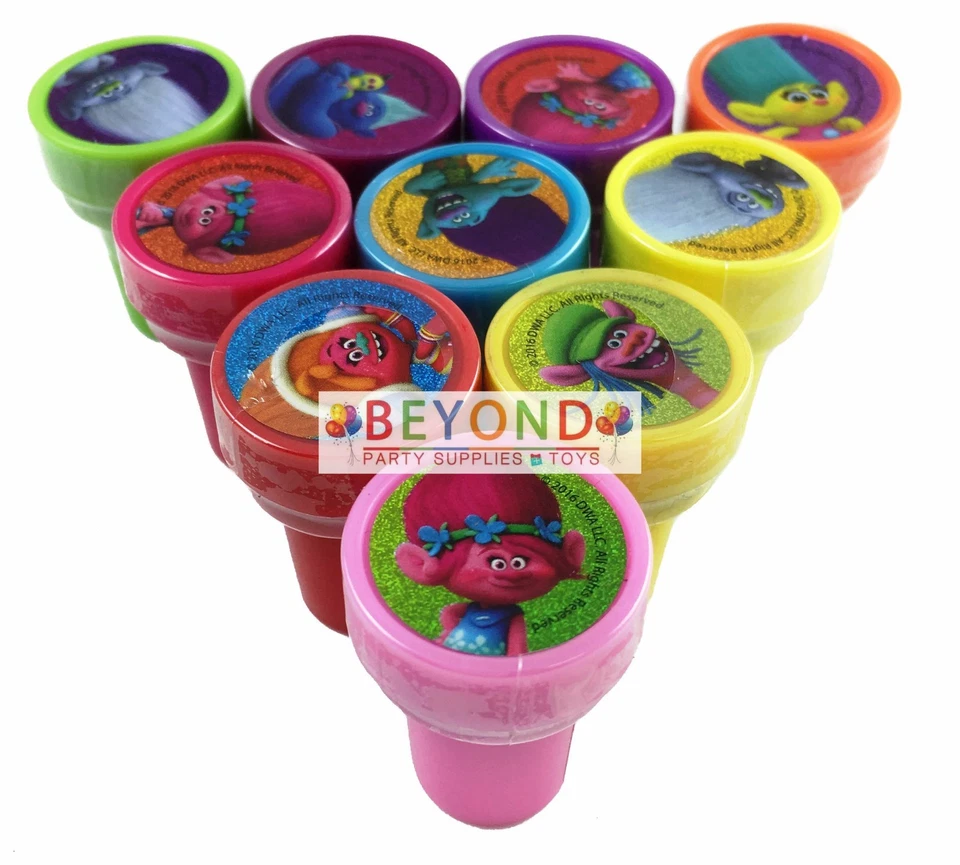 Trolls Princess Poppy Ink Stamps Birthday Party Favors Gift Bag Filler Stampers - Image 4 of 4