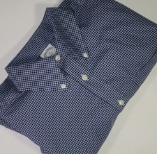 BROOKS BROTHERS MEN'S SHIRT, Sz M, Blue, L/S, Button Up, Checked, REGENT FIT