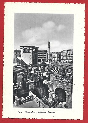 POSTCARD VG ITALY - LECCE - Roman Amphitheater Details - 10 x 15 - 1956