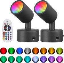 LED Spot Lights Indoor5W RGBW 16 Color Changing Uplighting Indoor Plant Spotl...