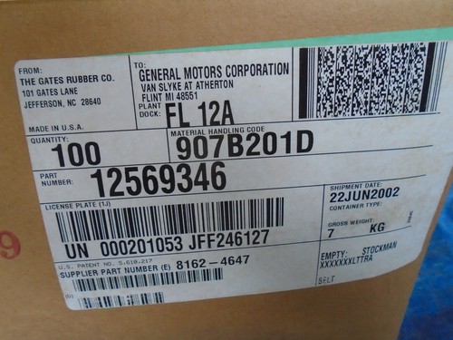 Genuine GM A/C Belt 12569346  CADILLAC CHEVY SILVERADO TAHOE GMC SIERRA 99-08 - Picture 2 of 6