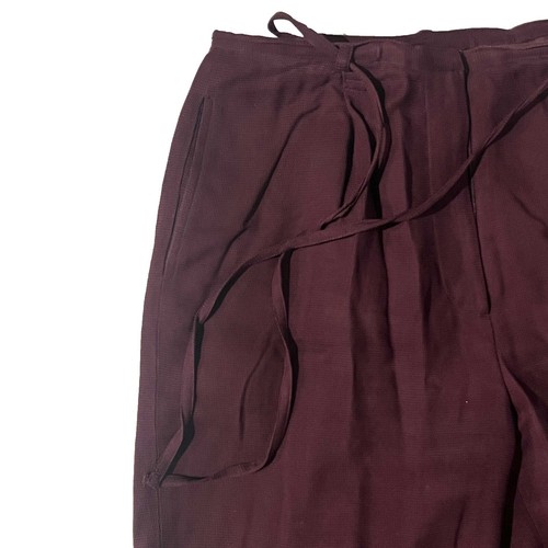 Smooth Studio Petites Women Silk Maroon Pull-on Drawstring Pants Size 8 - Picture 4 of 7
