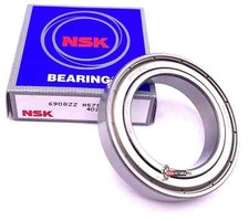NSK Japan 6908 ZZ Deep Groove Ball Bearing, Metal Shielded 61908 40x62x12 mm