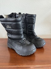 Magellan Outdoor Black Puffer Snow Boots Zip ClosureYouth 11 Little Kids
