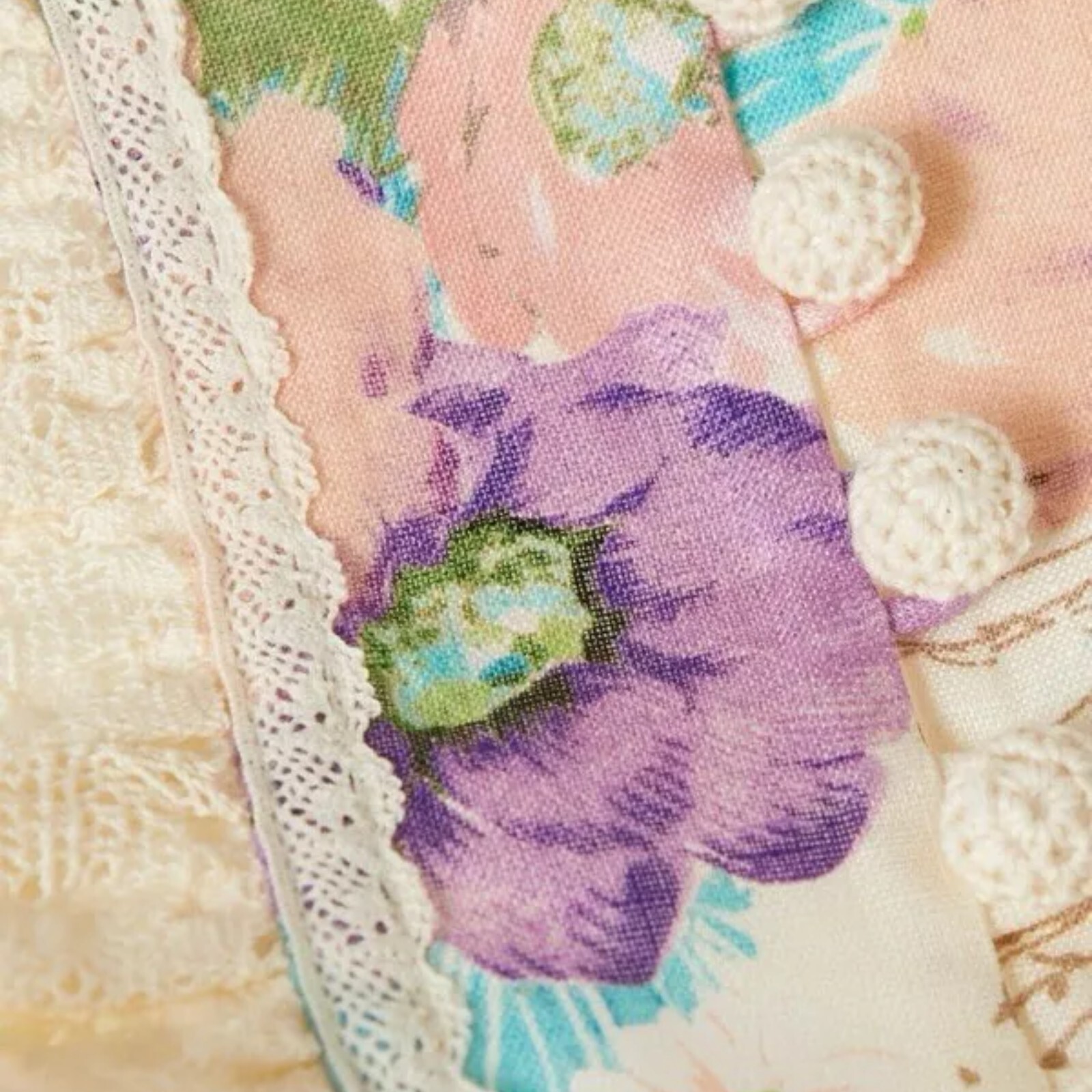 Zimmermann Jude Dress Size 2 AU 12/US 8 Floral Print Linen Lace Long Sleeve Mini