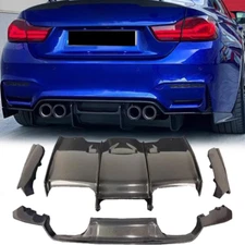 Carbon Fiber Rear Bumper 4PCS Diffuser For BMW F80 M3 F82 F83 M4 15-20 PSM style