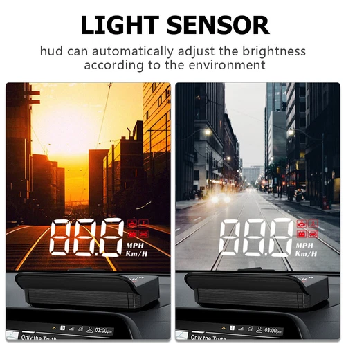 Car HUD Head Up HD Display Over Speed Warning OBD2 Projector Digital Speedometer - Picture 5 of 13